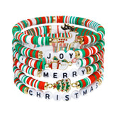 Christmas Bracelets: Joy & Merry Candy-Style Stackable Set for Women & Teens – The Perfect Christmas Gift (Ages 3 to Adult)